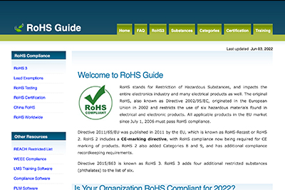 website screen image