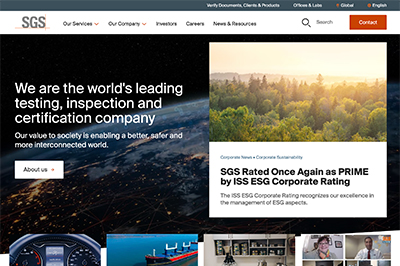 website screen image
